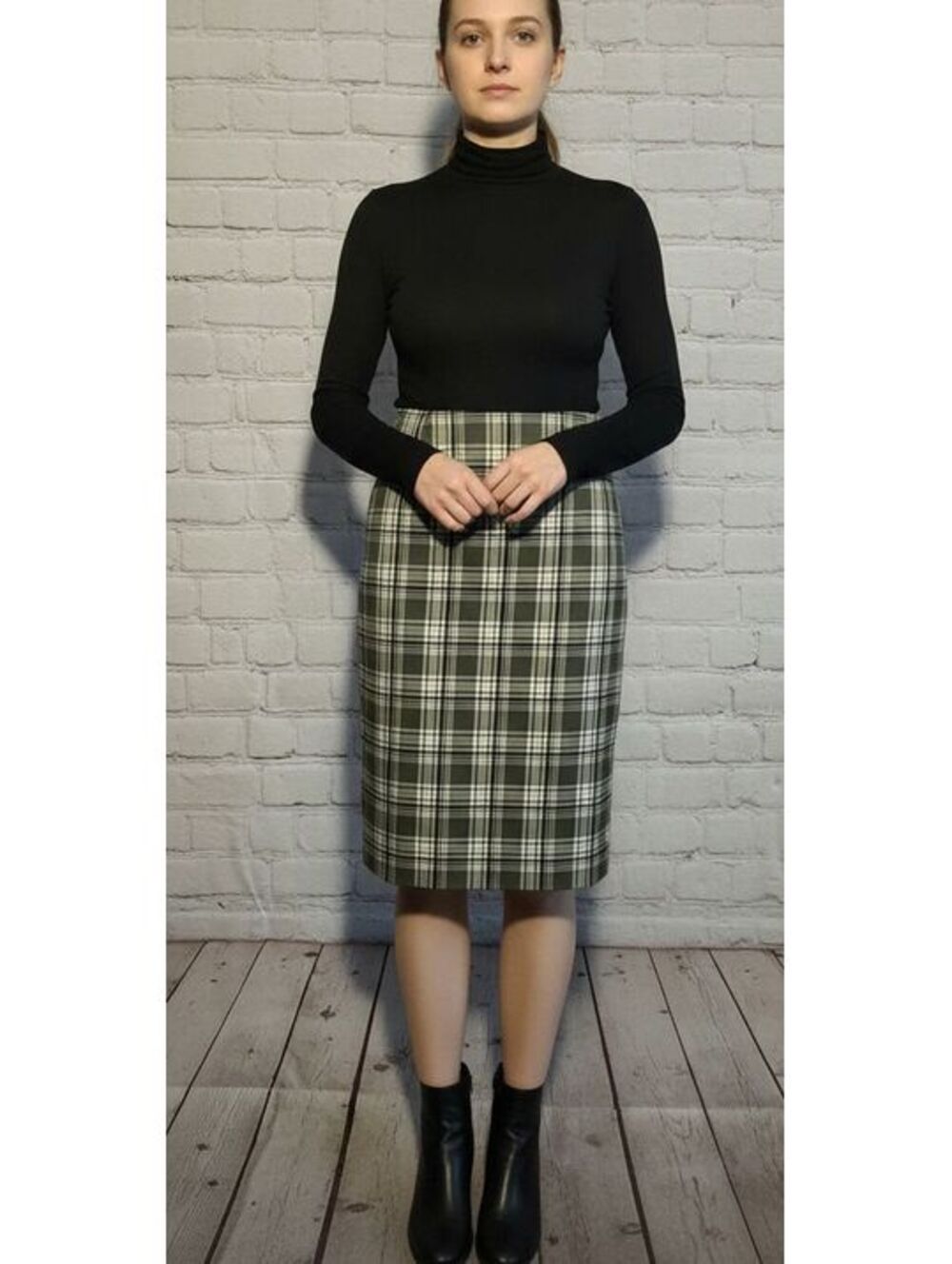 Vintage Charter Club Plaid foldover Skirt NWT $69 SIze‎ 10